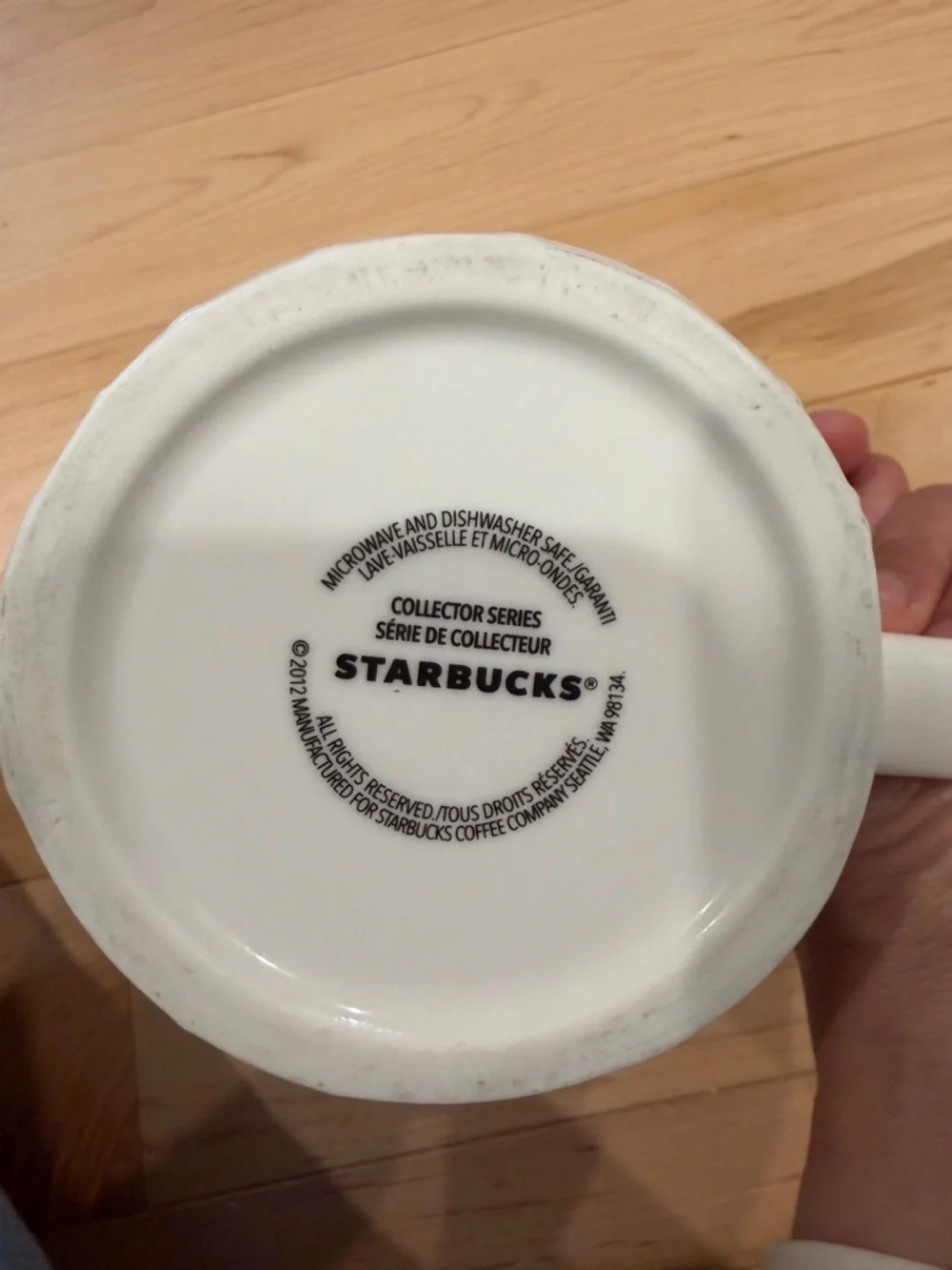 Starbucks Los Angeles Ceramic Mug - Black and White with Red Accent - Picture 3 of 5